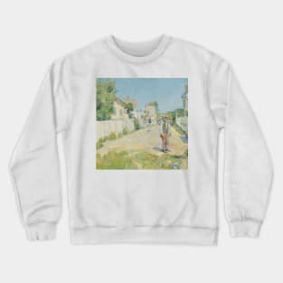 Street In Gloucester by Childe Hassam Crewneck Sweatshirt